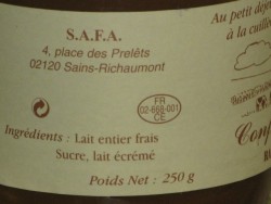 Zoomer sur CONFITURE  DE   L AIT en 250 gr