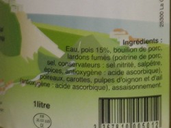 Zoomer sur SOUPE DE POIS .50CL