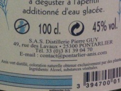 Zoomer sur PONTARLIER-ANIS � l'ancienne sans sucre 1L