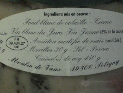 Zoomer sur Coq au vin jaune et aux morilles 750g