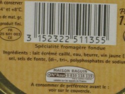 Zoomer sur Cancoillotte Vin Jaune ou Vin Arbois Raguin 195gr