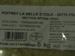 Zoomer sur Metton en vrac en 240gr minimum